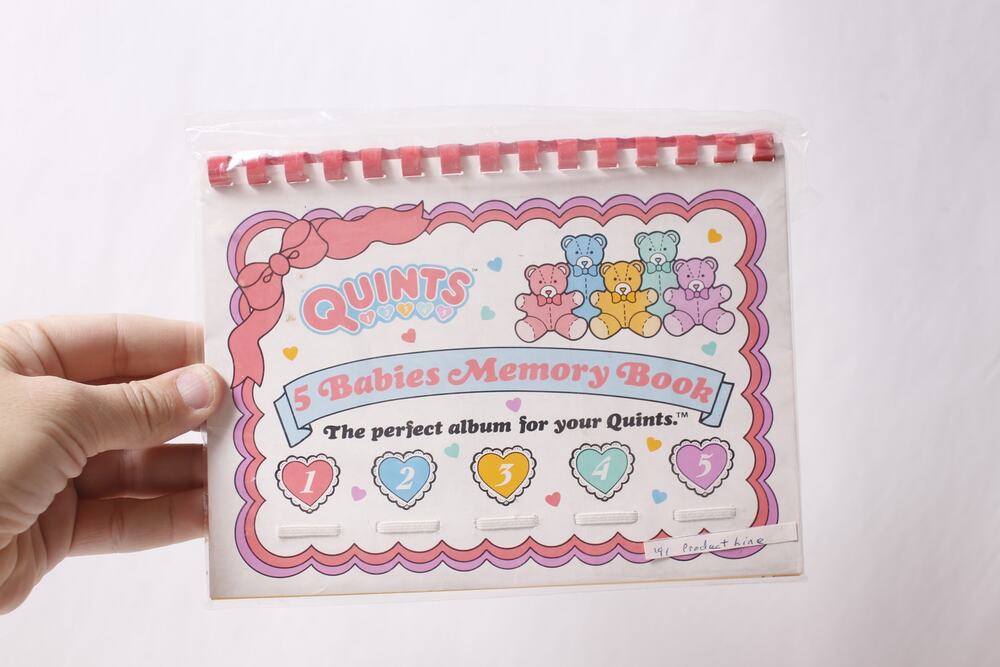 1991 Unproduced Quints 5 Babies Memory Book Tyco Vintage Doll Accessory Rare ~
